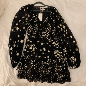LoveShackFancy Black Star Dress